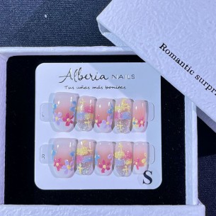 Jardín Coral- Uñas Press On