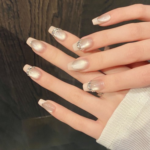 Frenchie Rosa Lux- Uñas Press On