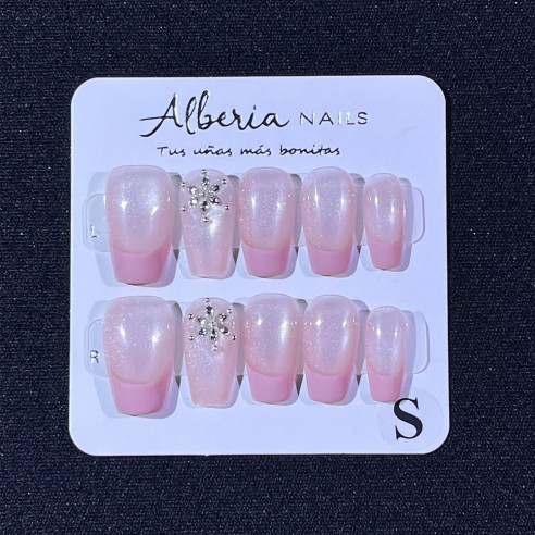 Frenchie Escarcha- Uñas Press On