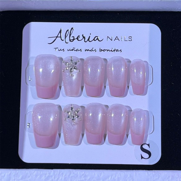 Frenchie Escarcha- Uñas Press On