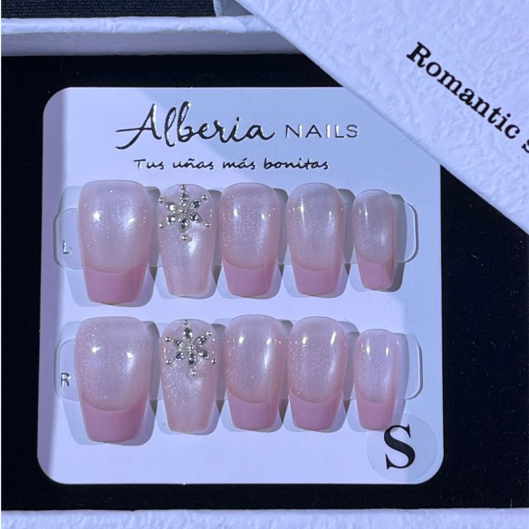 Frenchie Escarcha- Uñas Press On